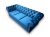 Elegancka sofa glamour 225 cm, pikowana, z ozdobnymi ćwiekami i funkcją spania.
