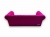 Różowa sofa tapicerowana w stylu glamour