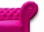 Sofa glamour welurowa fuksja 3 osobowa z funkcją spania
