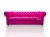 Pikowana sofa glamour fuksja z funkcją spania