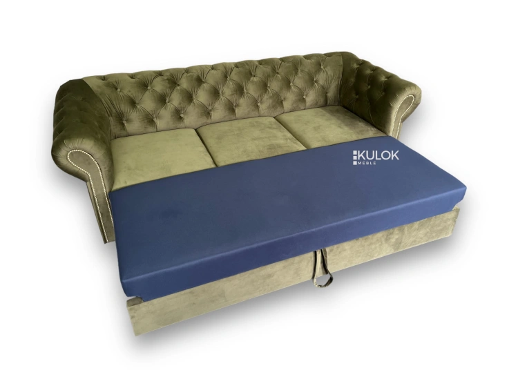 Sofa chesterfield welurowa Royal Velvet do salonu