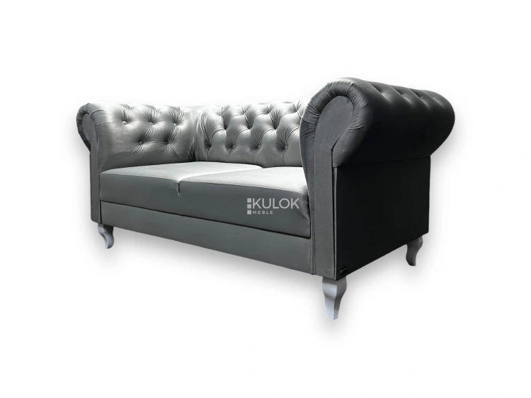 Elegancka sofa Chesterfield z tkaniny premium French Velvet