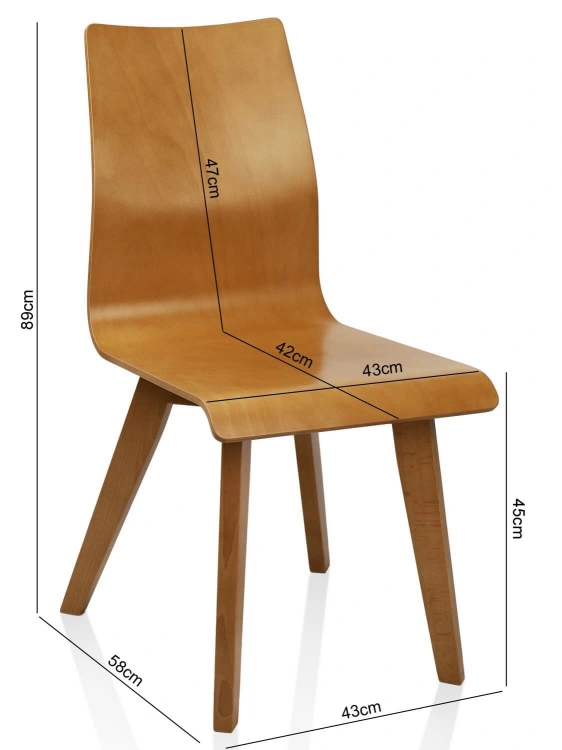 Minimalistyczne krzesło drewniane do salonu
