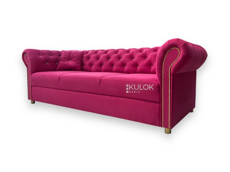 Tapicerowana sofa Tokyo różowa fuksja - idealna do salonu