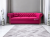 Sofa glamour fuksja z kryształkami do nowoczesnych wnętrz