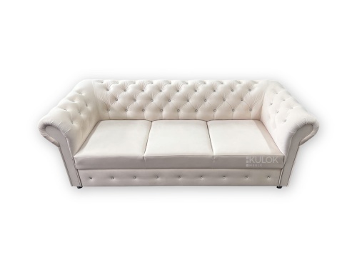 Beżowa sofa 3-osobowa do salonu