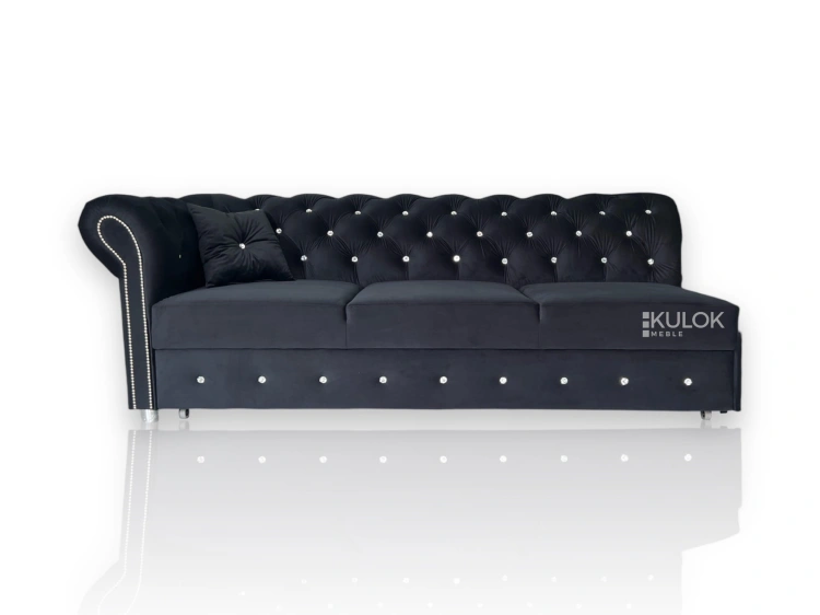 Luksusowa leżanka glamour Chesterfield z funkcją spania – ekskluzywne meble na zamówienie