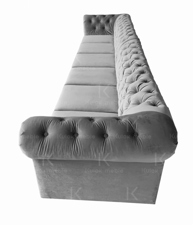 Nowoczesna sofa do salonu długa 4 metry 6 osobowa chesterfield