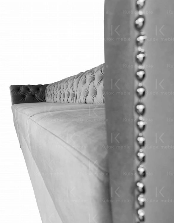 Chesterfield do salonu od producenta szary 6 os 4 metry dłużą duża ręcznie robiona producent