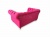 Sofa Chesterfield Dwuosobowa - Różowa Fuksja Casablanca 2310. Tapicerowana sofka mała do pokoju różowa
