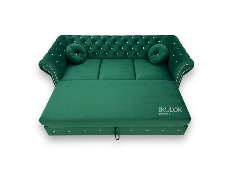Chesterfield Sofa Glamour z funkcją spania Magic Velvet 2225