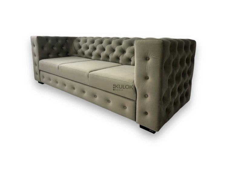 Pikowana sofa Chesterfield funkcja spania