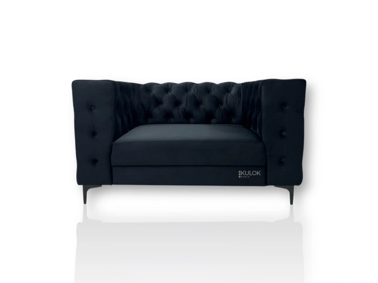 Sofa Manchester 2-os. – Klasyczna czerń Magic Velvet | Kulok Meble