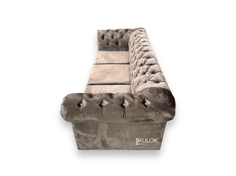 Detal tapicerki Gloss Velvet 1202 – sofa glamour