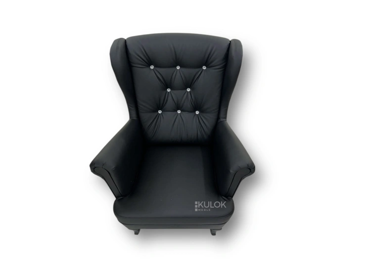 fotel uszak eco skóra soft 11 kryształki
