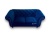 Elegancka sofa dwuosobowa w stylu Chesterfield z pikowaniem i czarnymi, toczonymi nogami