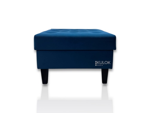 Pufa Chesterfield Magic Velvet 2211 granatowa pikowana z pojemnikiem
