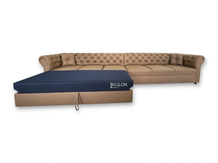 Elegancka sofa Chesterfield z eco skóry – klasyka w nowoczesnym wydaniu