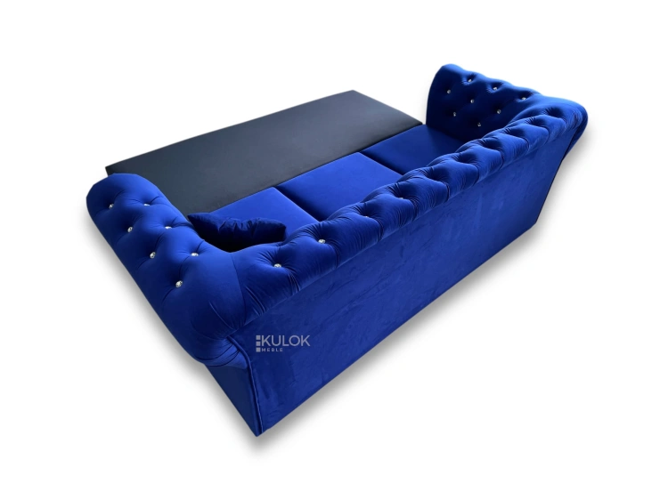 Chesterfield Sofa Glamour 225 cm z Funkcją Spania
