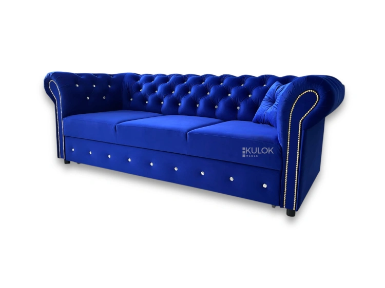 Sofa 3-osobowa Magic Velvet chabrowa