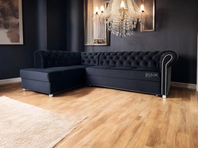 Luksusowy narożnik z funkcją spania – Dubai Bis Magic Velvet 2219