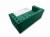 Sofa Manchester 200 cm w butelkowej zieleni z głębokimi pikowaniami w stylu nowojorskim