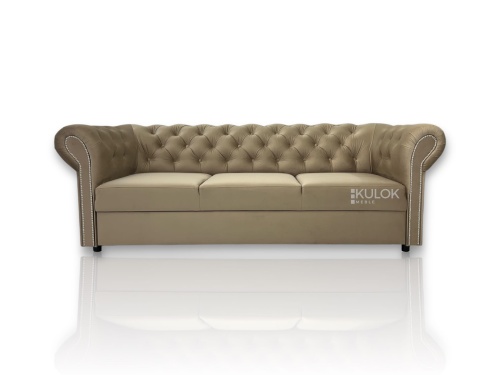 sofa chesterfield monaco beżowa magic velvet