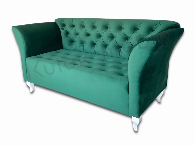 Sofa Chester Ludwik na Wymiar - zielona sofa stylowa do salonu od producenta pod klienta.