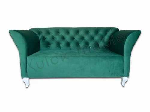 Miękka i Trwała Tkanina Velvet na Sofie 2-osobowej Chester - Magic Velvet 2225