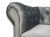 Stylowy fotel Chesterfield ze srebrnym pikowaniem i ćwiekami
