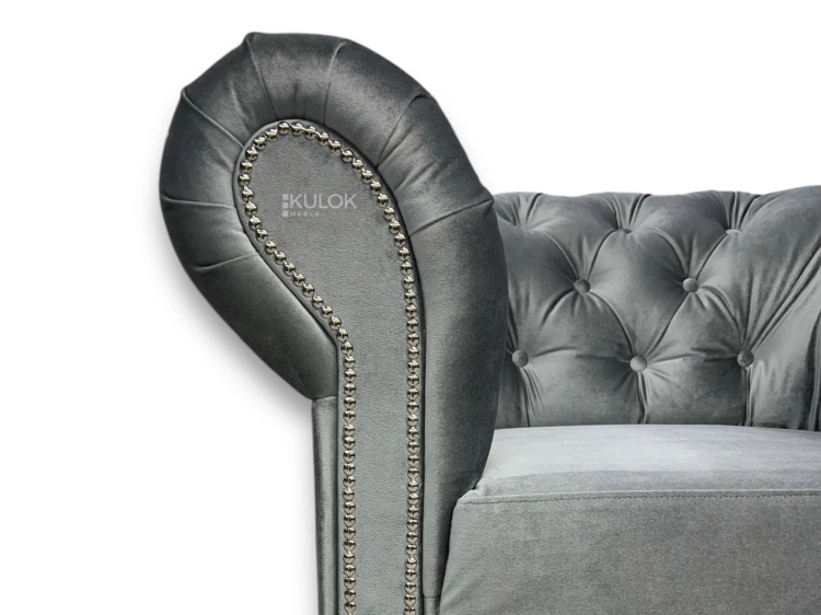 Ekskluzywny fotel Chesterfield Silver – nowoczesna elegancja