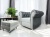 Designerski fotel Velvet premium – luksusowy Chesterfield Silver