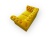 wersalka chesterfield żółta do małego pokoju 165cm w welur.
Chesterfield sofas yellow.