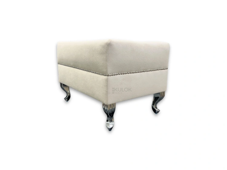 podnóżek Chesterfield Glamour Dream Velvet 202.03 Ecru PREMIUM+