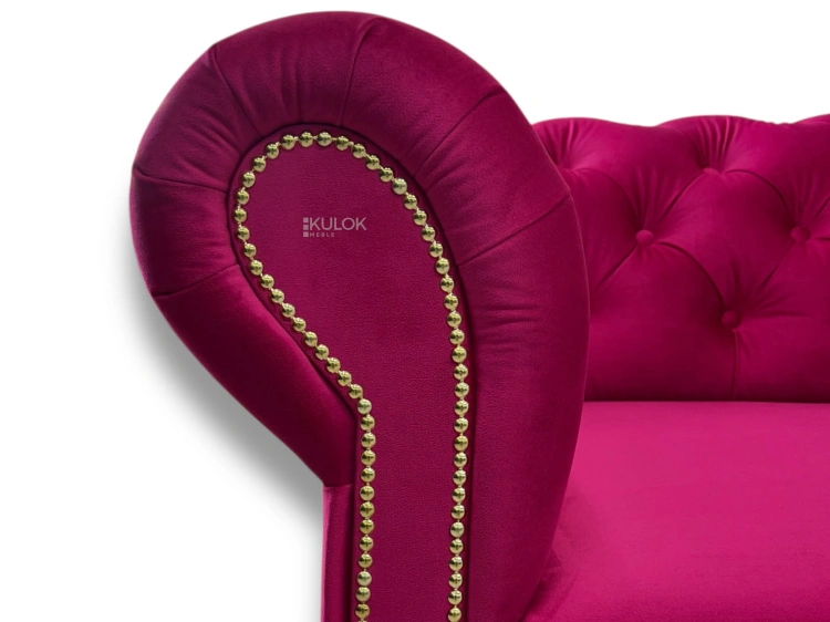 Kanapa Chesterfield 3-osobowa – pikowana tkanina Premium+