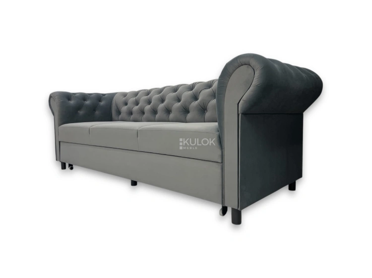 Sofa delfin z funkcją spania w kolorze szarym