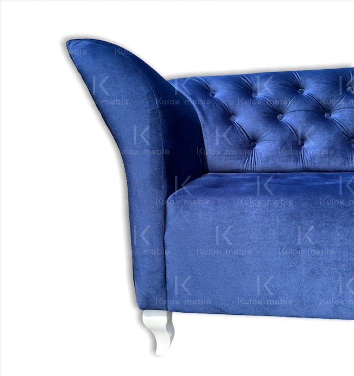 Ergonomiczne boki sofy chester pikowana na wymiar granatowy magic velvet 2216