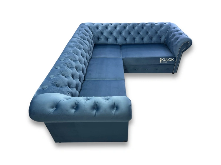 narożnik glamour w stylu chesterfield – KULOK MEBLE