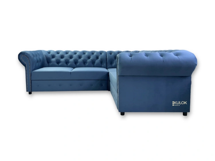 narożnik Belvedere Magic Velvet 2233 jasny kobaltowy z funkcją spania