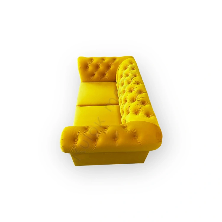 Sofy rozkładane dwuosobowe pikowane chesterfield guziki velvet miękkość.
