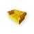 Dwuosobowa Sofa pikowana chesterfield z funkcją spania w żółtym materiale magic velvet 2290 na wymiar od producenta.