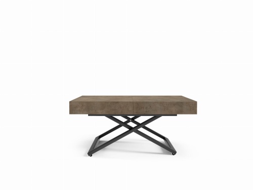 Ławostół Modern U zamknięty, blat beton Chicago Concrete, styl loft, widok z przodu