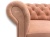 Ręcznie wykonana sofa Chesterfield łososiowa z weluru