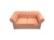 Elegancka sofa Chesterfield łososiowa w stylu klasycznym – 2 osobowa 165 cm