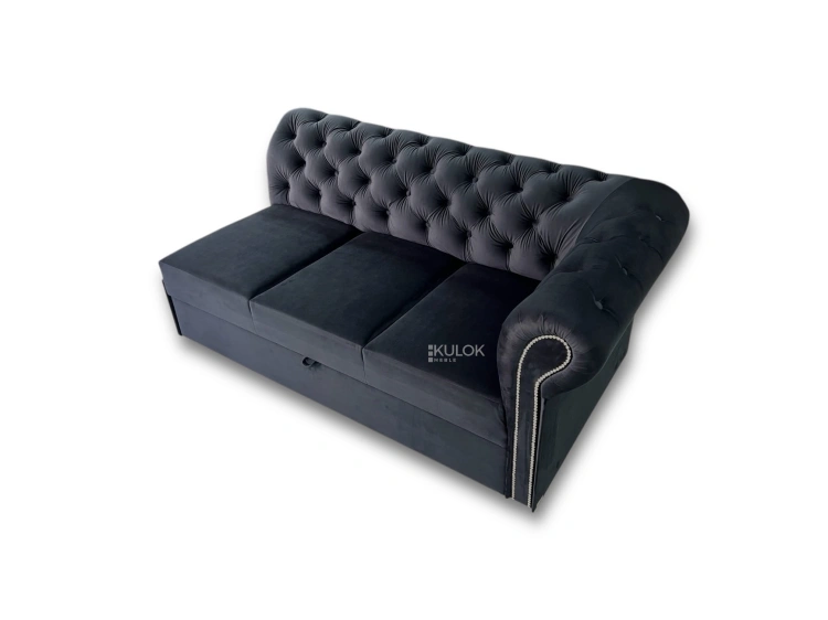Szezlong czarny velvet magic velvet 2219 z funkcją spania - pikowany ozdobiony srebrnymi dodatkami - kulokmeble.pl4.pl.jpg