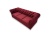 Elegancka kanapa Chesterfield Monaco 3-osobowa w bordowym welurze Magic Velvet