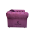 Fotel Kronos 03 - Stylowy Chesterfield, Ręcznie Pikowany w Fioletowym Designie