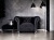 Czarny Fotel Glamour Chesterfield Ludwik  - Pikowany Kryształkami srebro  Fresh 17 Velvet z efektem marszczenia