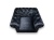 Salonowy Fotel Ludwik Chesterfield - Czarna Tkanina Fresh 17 Velvet, Wysokie Oparcie, Pikowane Detale, Srebrne Nogi