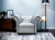 Błękitny Fotel Chesterfield - Monolith 72, Listwy Włoskie, Guziki Ręcznie Robione, Velvet